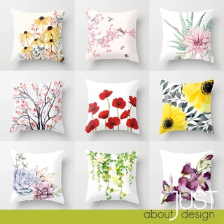 45cm*45cm Flower Series Pillow Cushion Cover Sarung Bantal Throw Pillow Case Pillowcase Sofa Square Small Kusyen 沙发枕头套