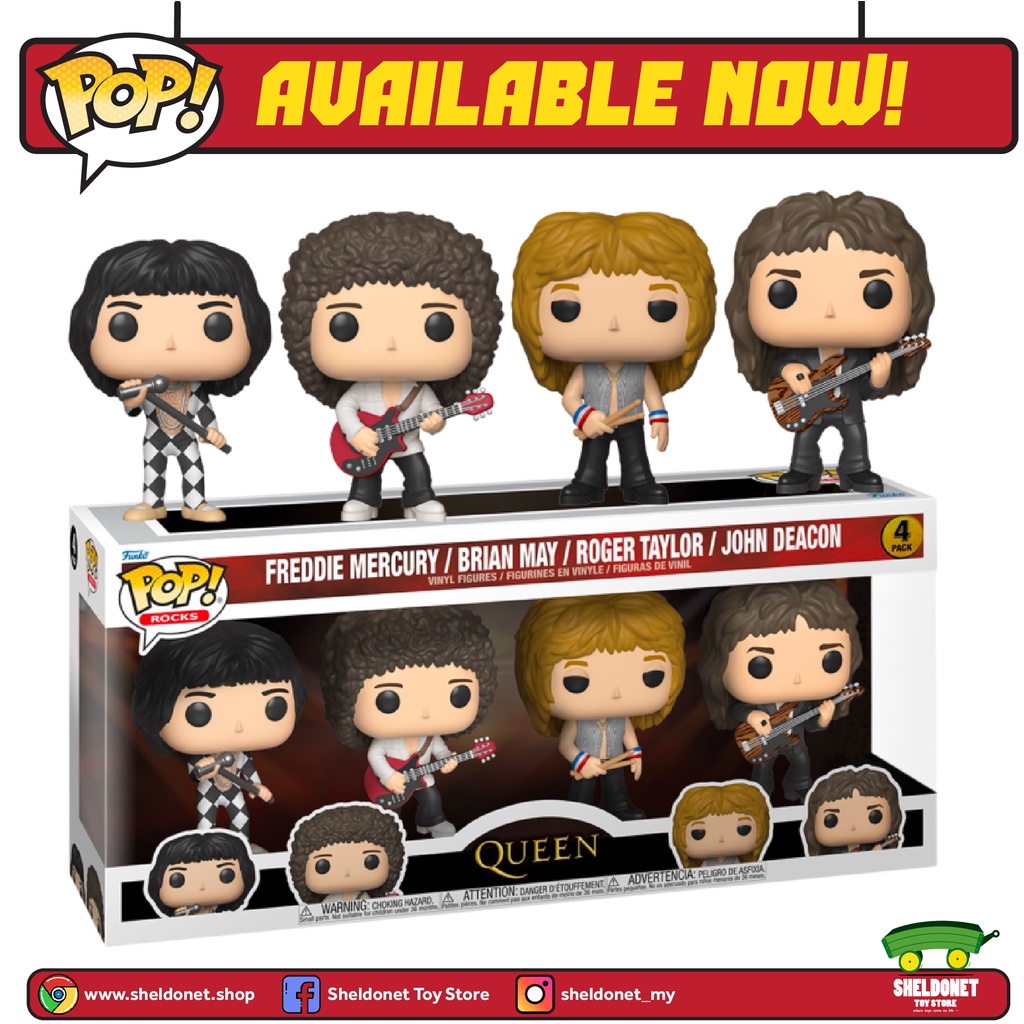 Funko Pop Rocks Queen 4 Pack Exclusive Shopee Malaysia