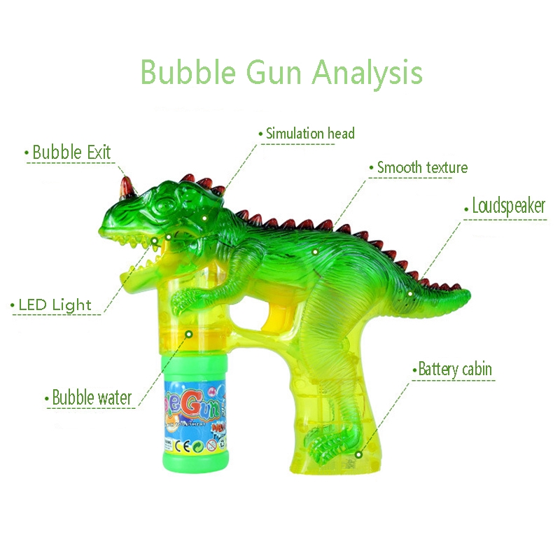 light up dinosaur bubble wand