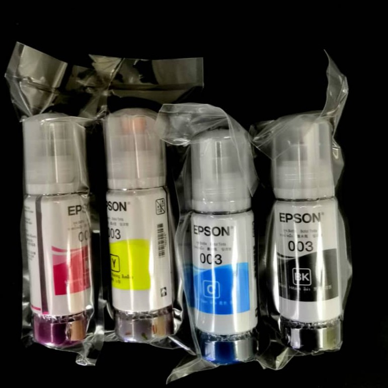 Original Epson 003 Ink Bottle Cmyk 1 Set Bulk Pack L3110 L3150 Shopee Malaysia 1467