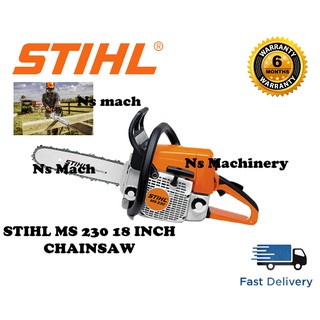 Stihl Ms230 Chainsaw 18 Guide Bar Saw Chain Shopee Malaysia