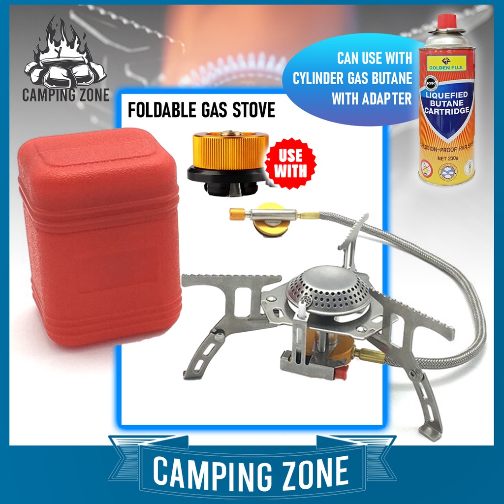Outdoor Portable Gas Stove Foldable Stove Windproof Camping Gas Stove