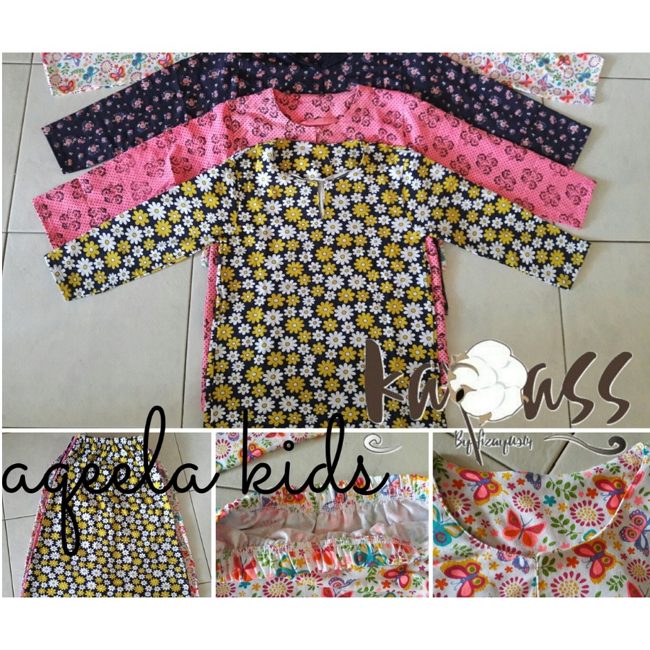 Baju Kurung Raya Cotton Kanak Kanak baju kurung budak Baju Kurung Raya Cotton Kanak Kanak baju kurung budak