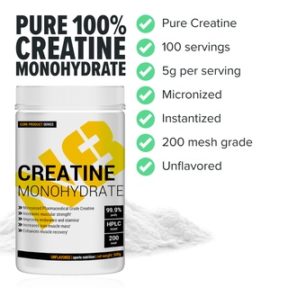 N8 Creatine Monohydrate (500g) Unflavored 100 Servings + FREE Pre ...