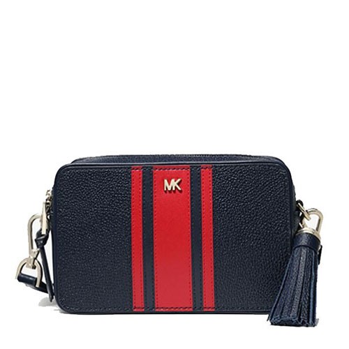 michael kors small logo tape camera bag