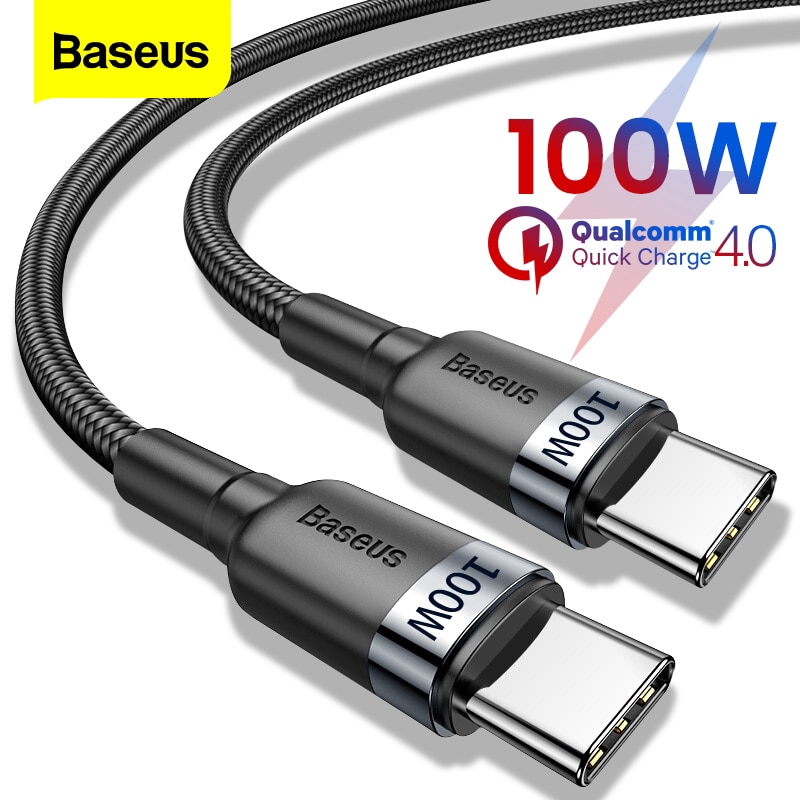 Baseus 5A 100W Type C To Type C Cable Quick Charge 4.0 USB Cable for Xiaomi 10 8 Pro Nintendo