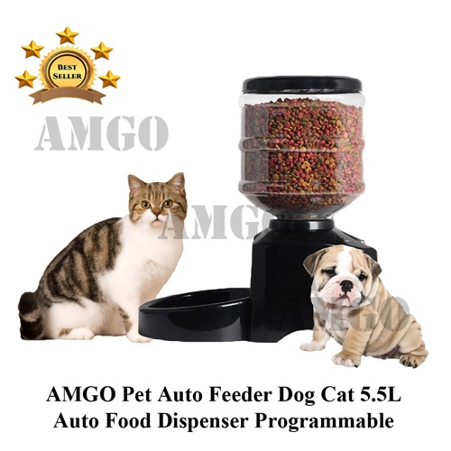 Amgo Automatic Pet Feeder Dog Cat 5 5l Auto Food Dispenser