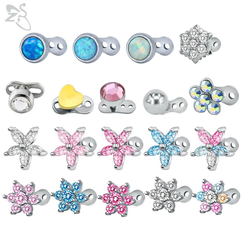 Micro Dermal Piercing Stainless Steel Zirconia Dermal Anchor Piercings