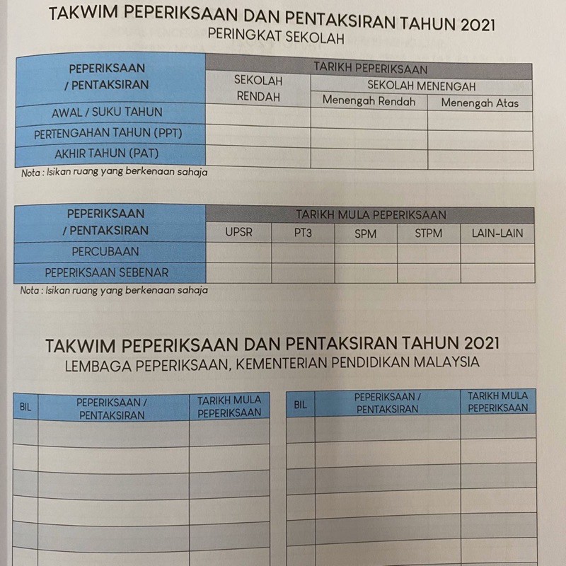 Stock Clearance Planner Cikgu 2021 Diary 2021 Kalendar 2021 Shopee Malaysia