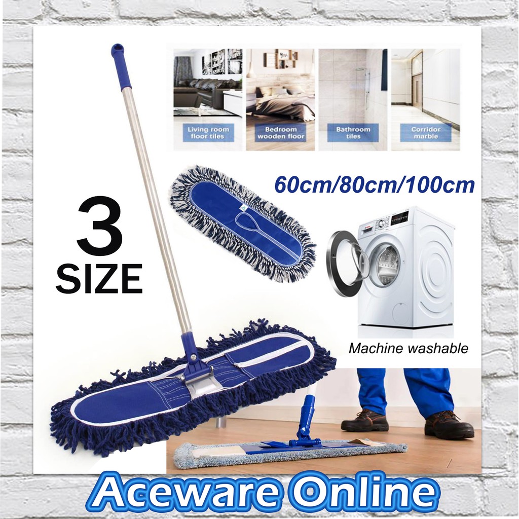 Detachable Flat Mop Industrial Mop Removable Washable Pad Reusable Wall