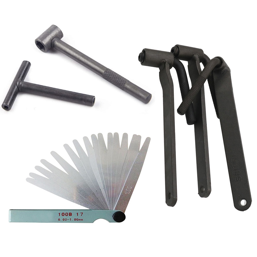 Professional Workshop Motorcycle Engine Valve adjustment tool screw wrench T type Spanner Feeler gauge - Image 5