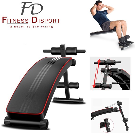 Fitness Disport Sit Up Bench Basic Body Gym Workout Equipment