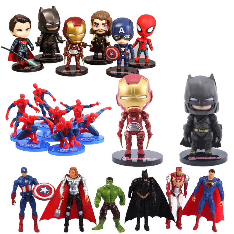 Disney Marvel Avengers Toys 6pcs Thanos Hulk Spiderman Iron Man Captain  America Action Figures Cake Topper | Shopee Malaysia