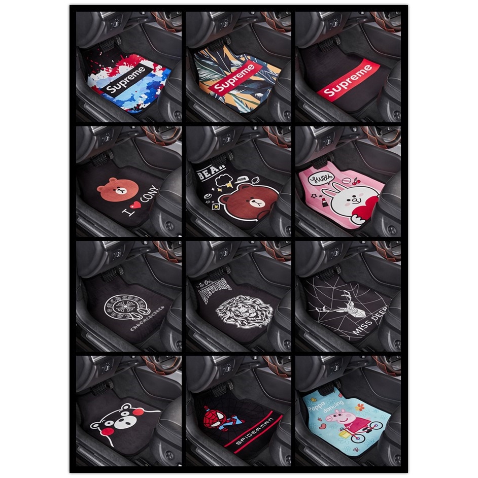 Supreme Road Runner Carpet Floor Mats For Car Universal Fit