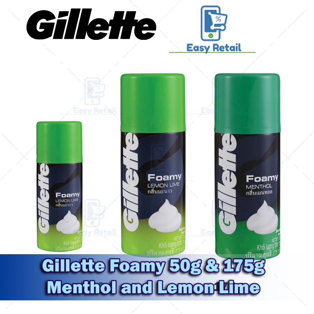 Gillette Foamy Shave Foam Menthol Lemon Lime Shaving Foam G G Shopee Malaysia