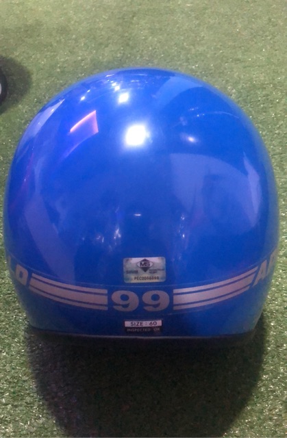 Helmet Original Apollo 99 Blue Red White Shopee Malaysia