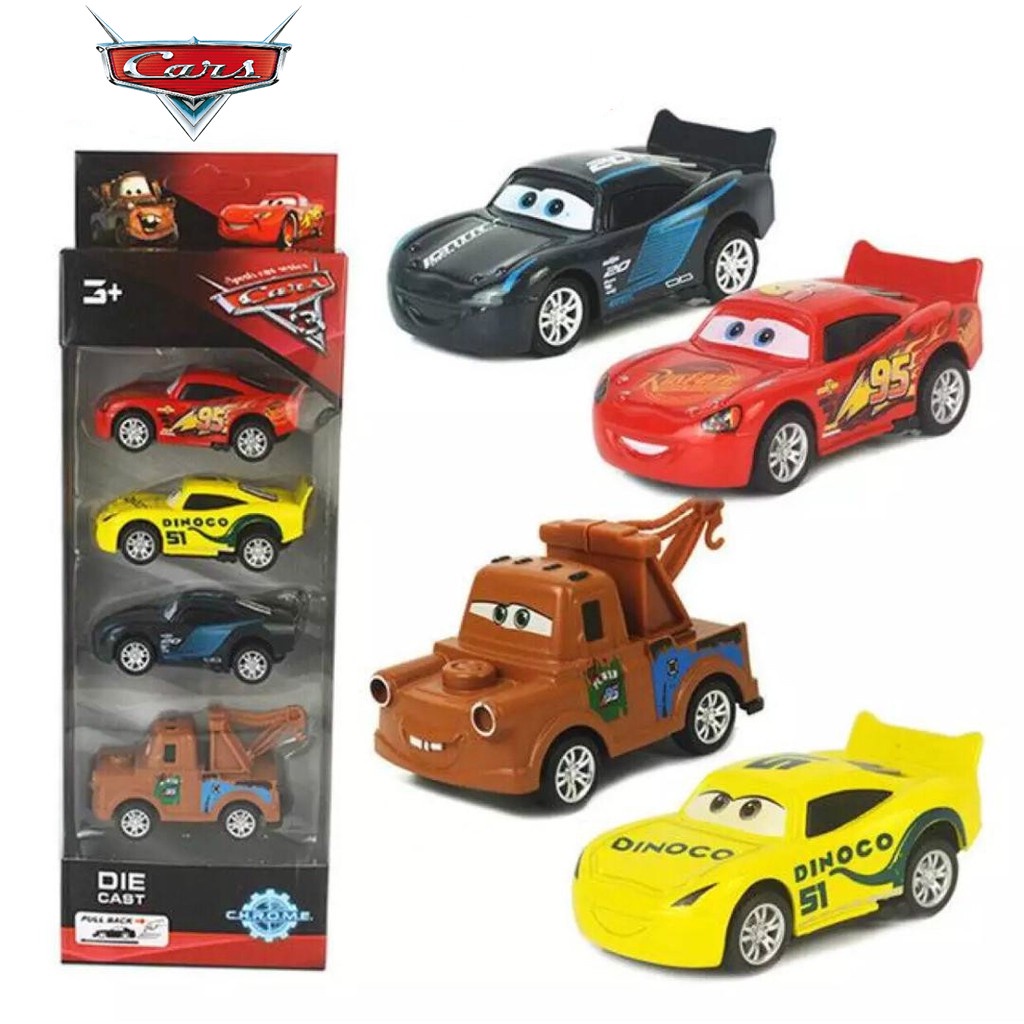 4in1 Disney Pixar Cars 3 Lightning McQueen Jackson Storm Mack Uncle ...