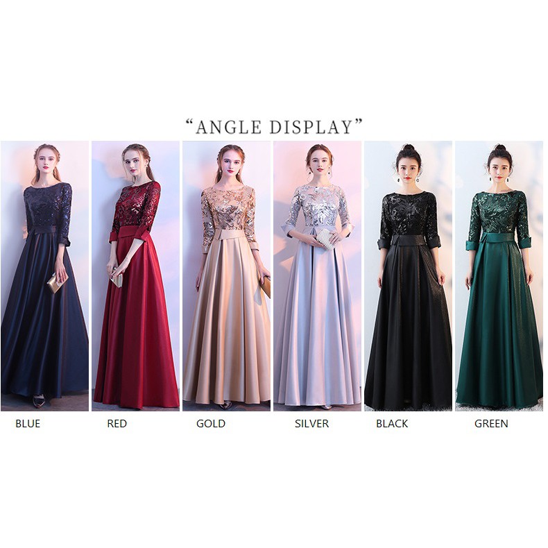 Women Stylish Wedding Dinner Dress Sister Girl Luxury Elegant