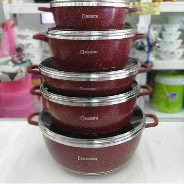 10pcs Dessini Italy Cooking Set High Class Non Stick Ceramic Cookware