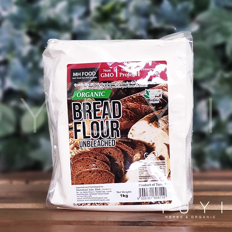 【MH Food】Organic Bread Flour Unbleached - 1kg