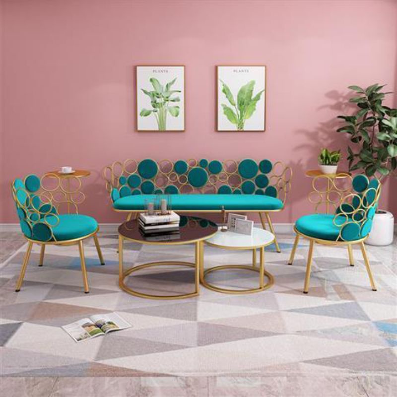 Nordic wrought iron sofa set creative simple chair for living room