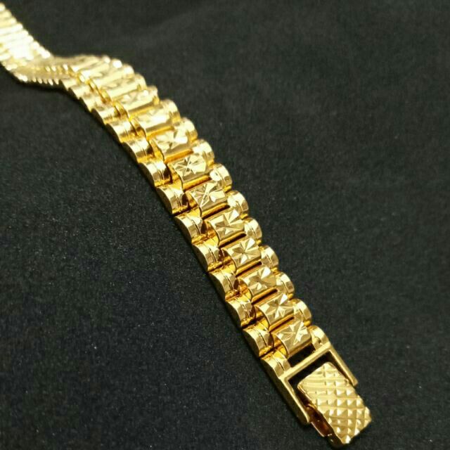 gold plated rolex chain