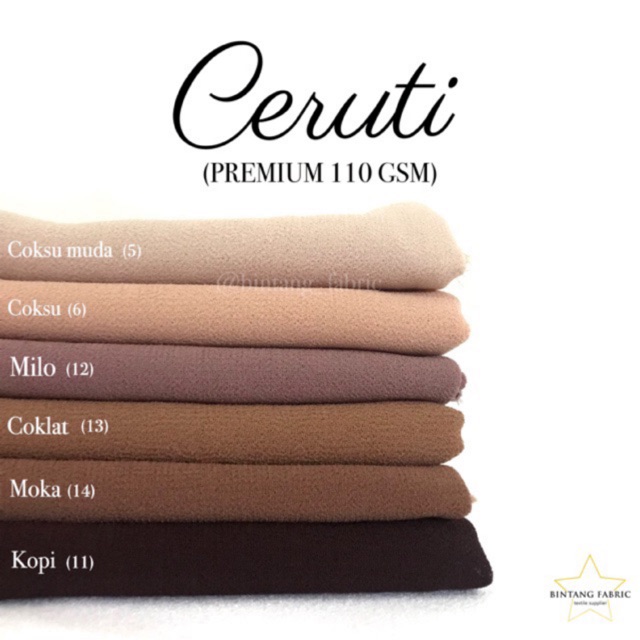 Warna Kain Ceruti Babydoll