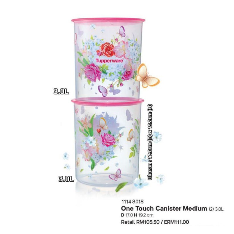 [HOT ITEMS] Tupperware One Touch  Spring Canister   3.0L