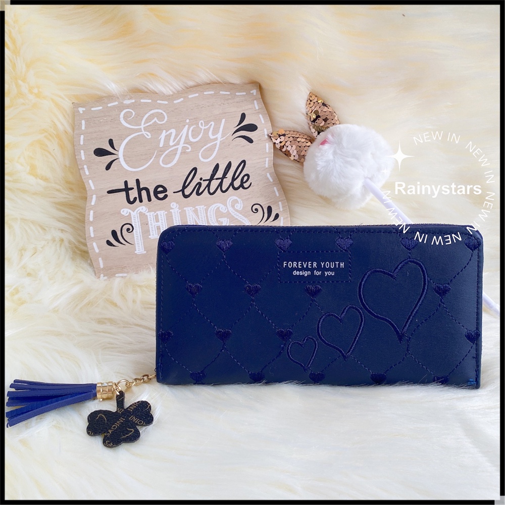 Rainystars Forever Youth High Quality Lady Long Purse Dompet Panjang Perempuan Girl Wallet Hadiah Women Gifts 女包包长款礼物