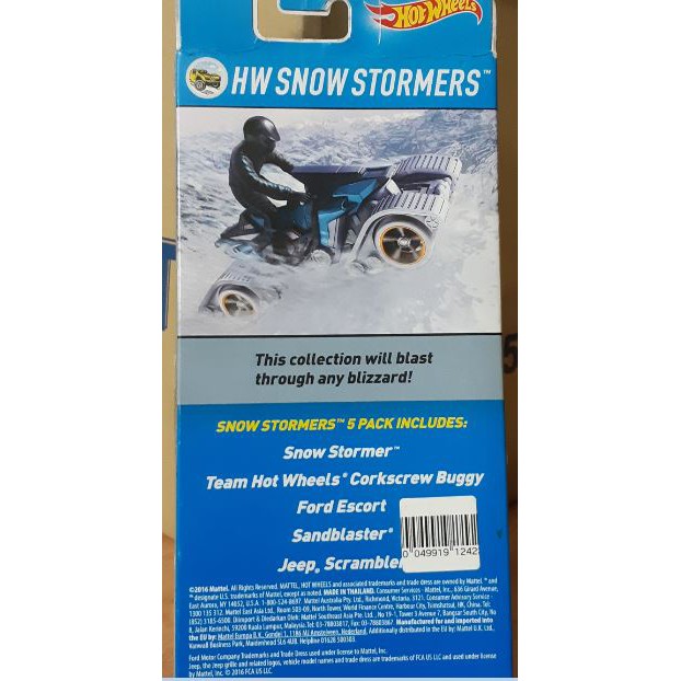 hot wheels snow stormers 5 pack