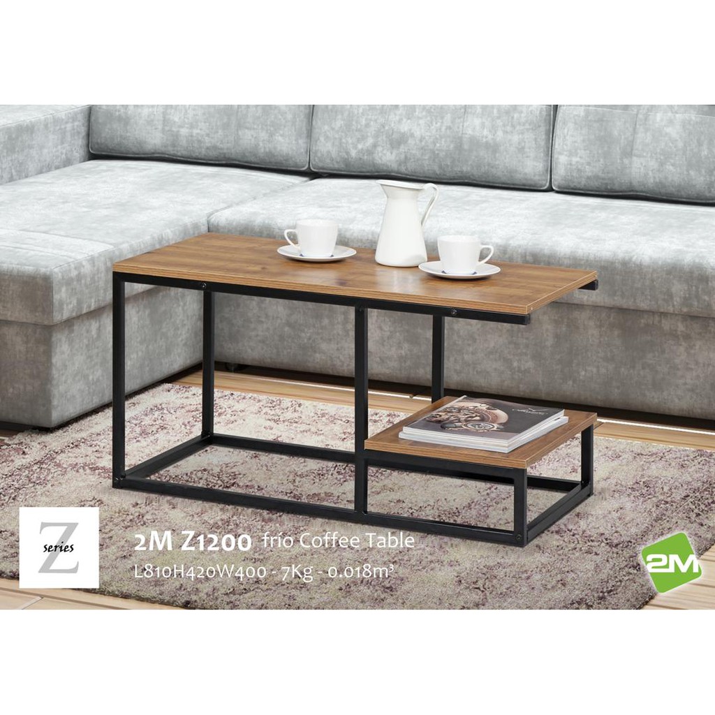 Premium Wooden Coffee Table Side Table Living Room Table Modern metal