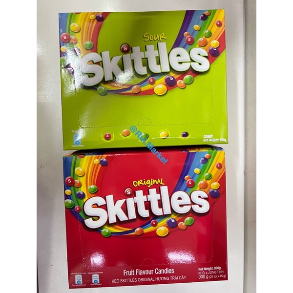 SKITTLES FRUIT FLAVOUR CANDIES ORIGINAL / SOUR (40-45G X 20BAG ...