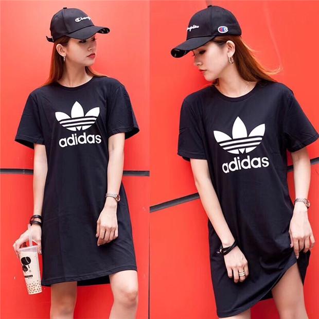 Genuine Adidas Originals Mid length T shirt Slim Sports Casual Dress AY8123 Genuine Adidas Originals Mid length T shirt Slim Sports Casual Dress AY8123