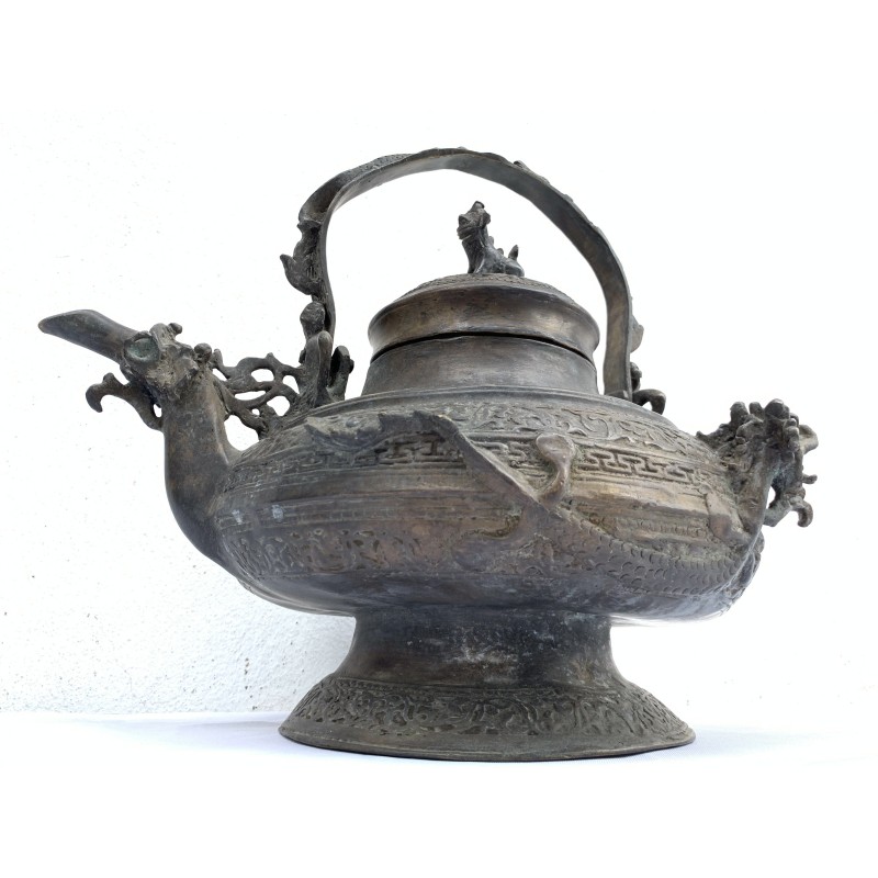 Kettle Teapot 12 lb Authentic Antique Brunei Heirloom Brass Bronze Teakettle Asia Wealth Status