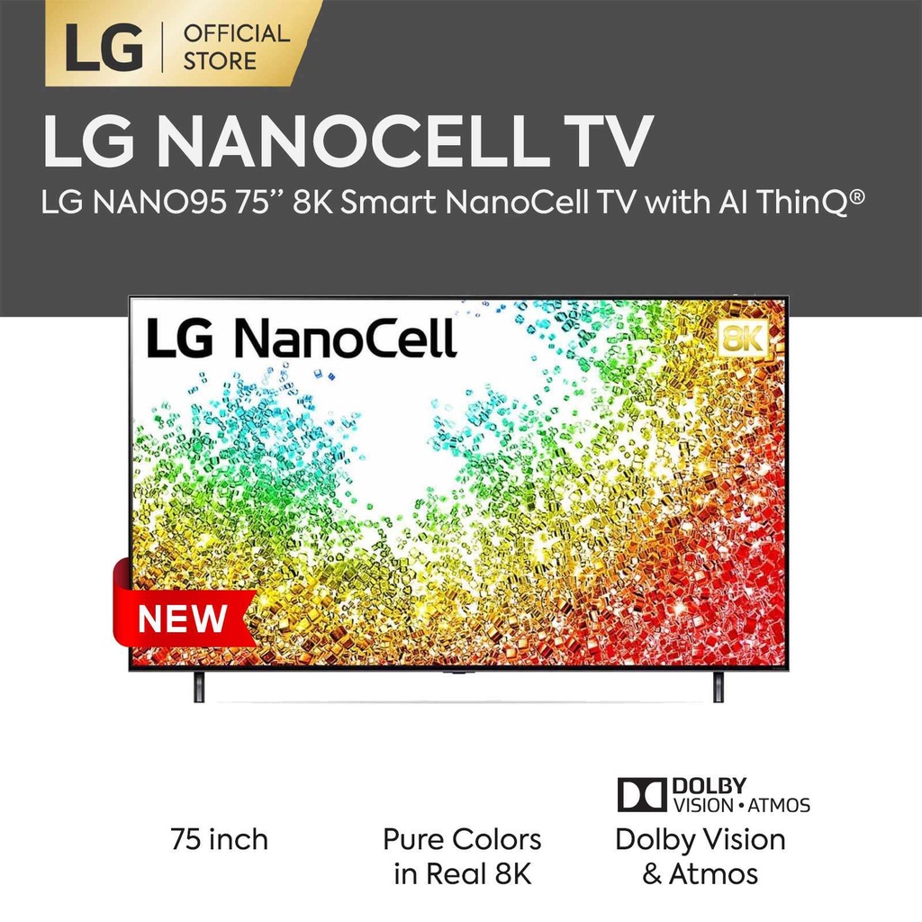 LG 75" INCH REMIUM UHD 8K NANO CELL TV 75NANO95TPA 75NANO95 Shopee