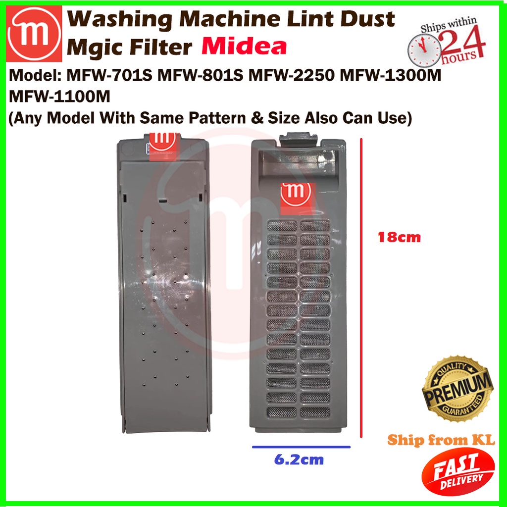 Midea Washing Machine Lint Dust Magic Filter MFW701S MFW801S MFW2250 MFW1300M MFW1100M LTFT