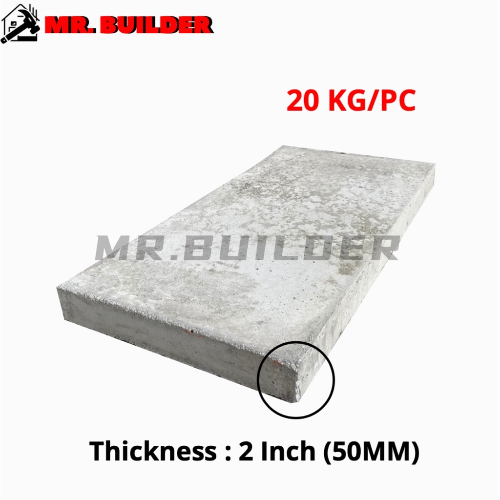 Buy Mr Builder Grade A 1 X2 Concrete Slab 1ft X 2ft Papan Conkrit 1 Kaki X 2 Kaki Garden Decoration Flooring Seetracker Malaysia