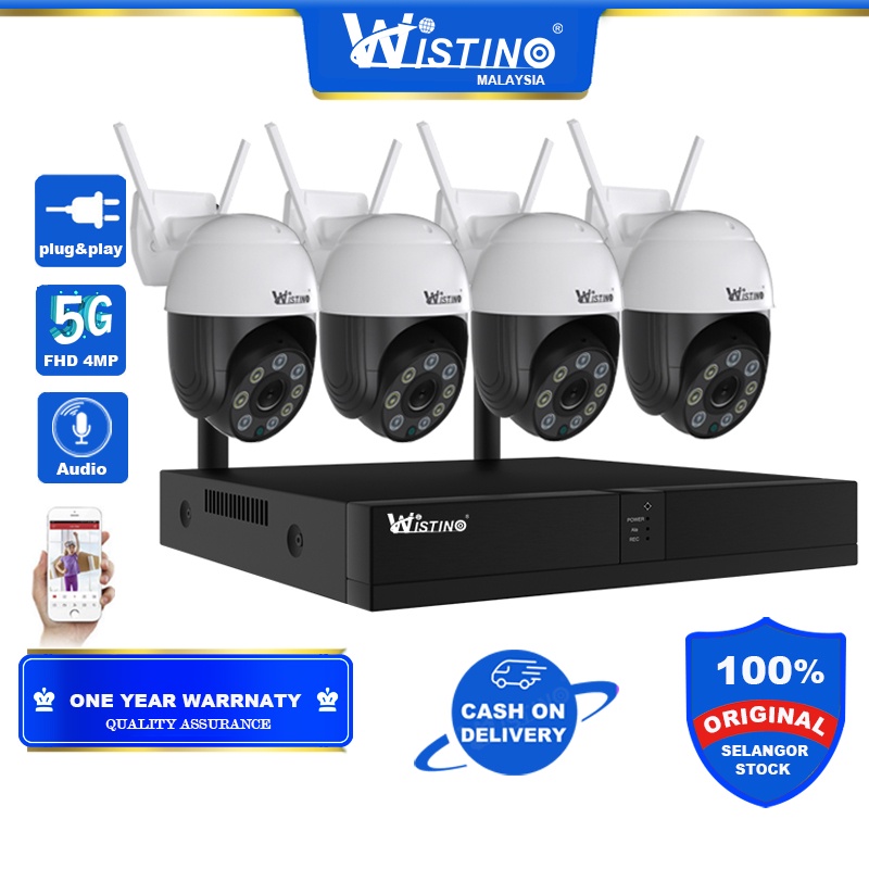 Selangor Stock Wistino Cctv Wireless 4mp Wifi Ip Camera Outdoor 4x Digital Zoom Ptz Ourdoor Camera Onvif Cctv Wifi Kit Shopee Malaysia