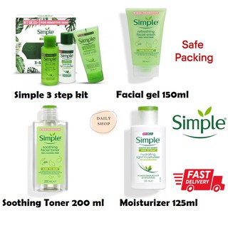Simple 3 Step Trial Travel Kit Cleanser Toner Moisturiser