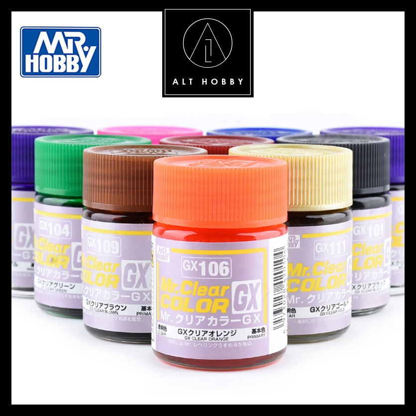 Mr Hobby Mr Clear Color Gx Series Gx101-Gx110 Gx121 18Ml / Mr Clear Hobby  Paint | Shopee Malaysia