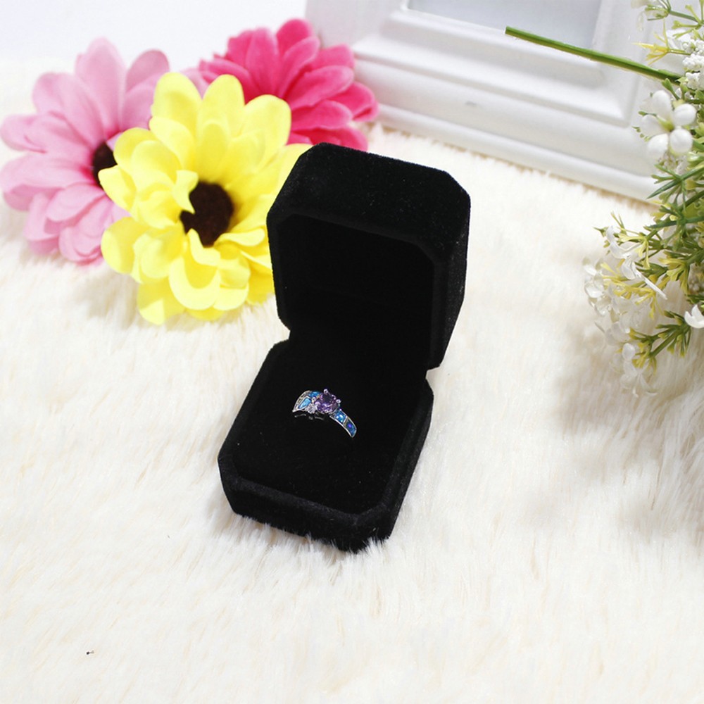 And Romantic Ring Boxes Earring Ring Storage Box Engagement Ring Velvet Boxes