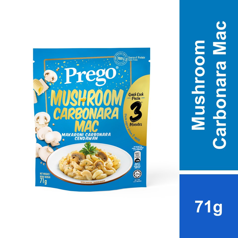 Prego Quick Cook Mushroom Carbonara Mac 71g