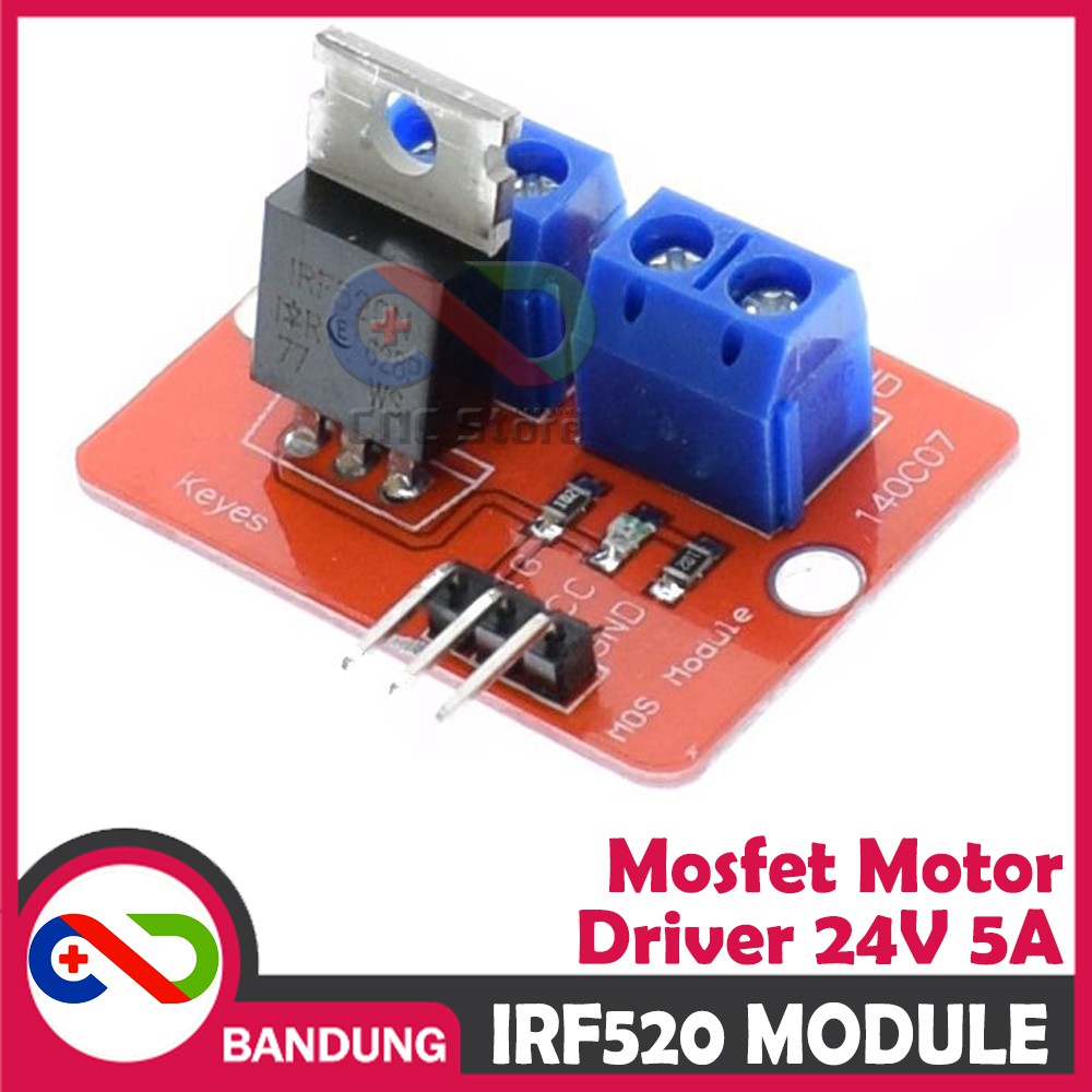 MOSFET IRF520 IRF 520 MOSFET DRIVER 24V 5A MODULE ARDUINO RASPBERRY