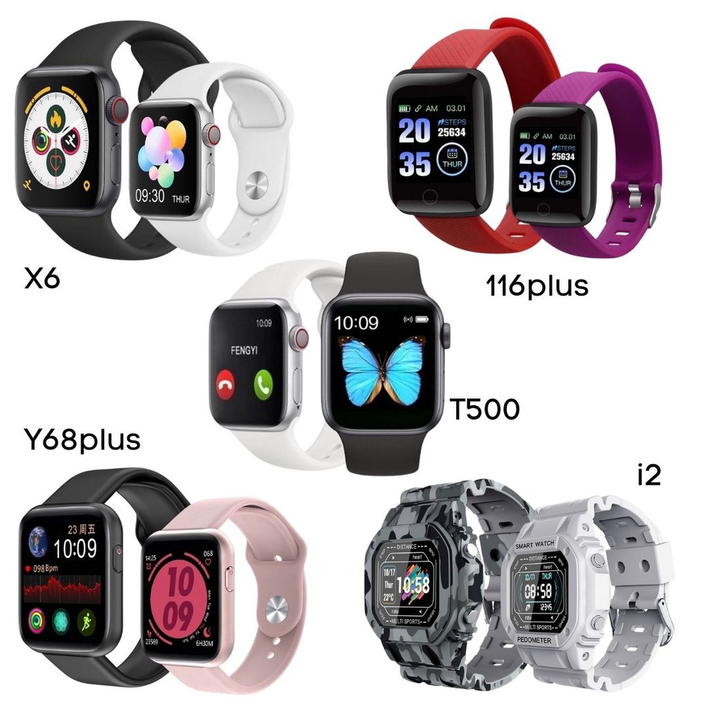 T500 Smart Watch Y68 I2 116plus X6 Smart Sport Watch Band Bluetooth Wristband Monitor Fitness Tracker Blood Shopee Malaysia