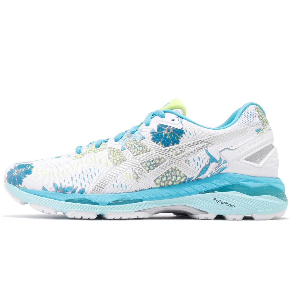 Asics Running Shoes Gel Kayano 23 White Blue Sneakers Shopee Malaysia