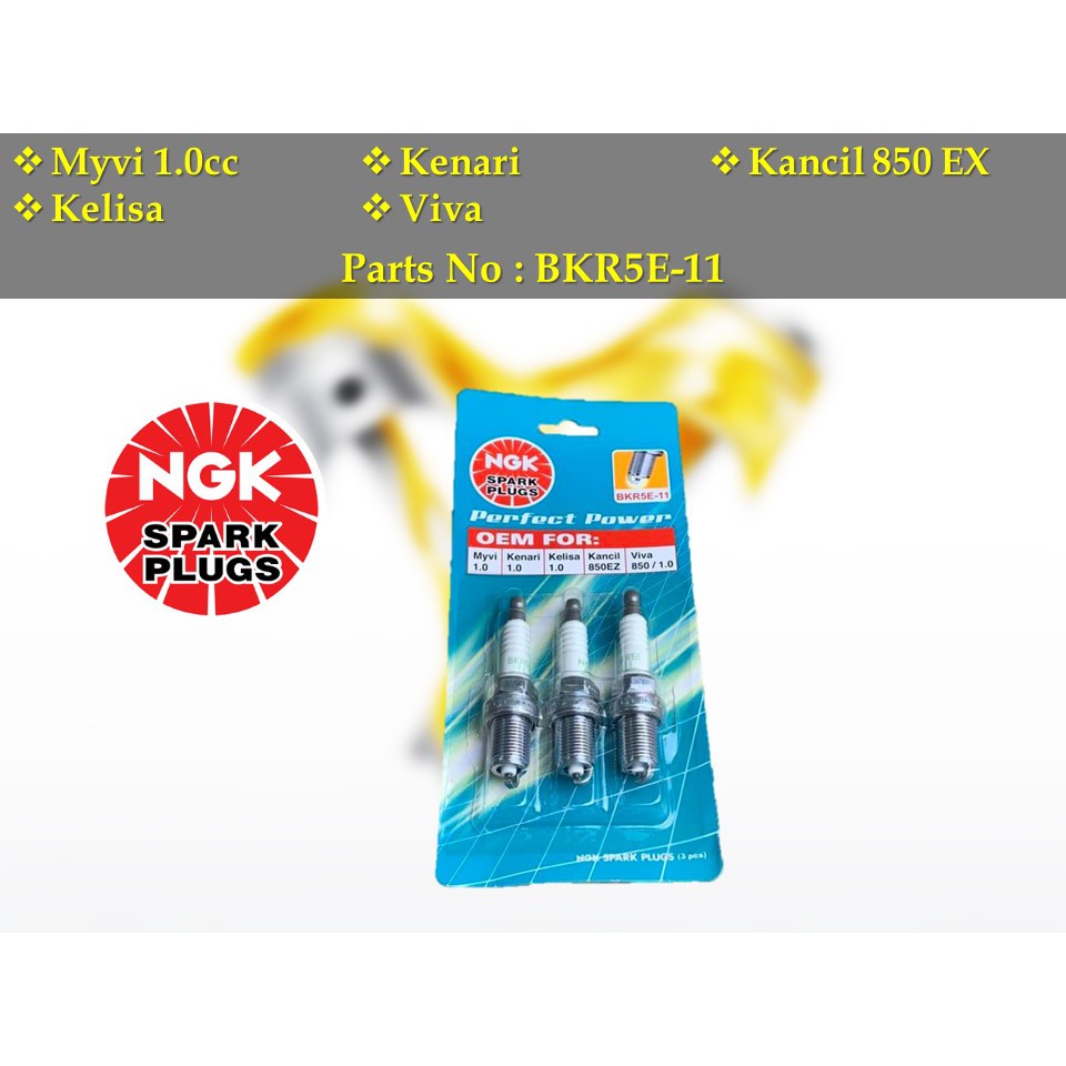 BKR5E11 Spark Plug Viva , Kelisa , Kenari , Myvi 1.0cc , Kancil 850EZ