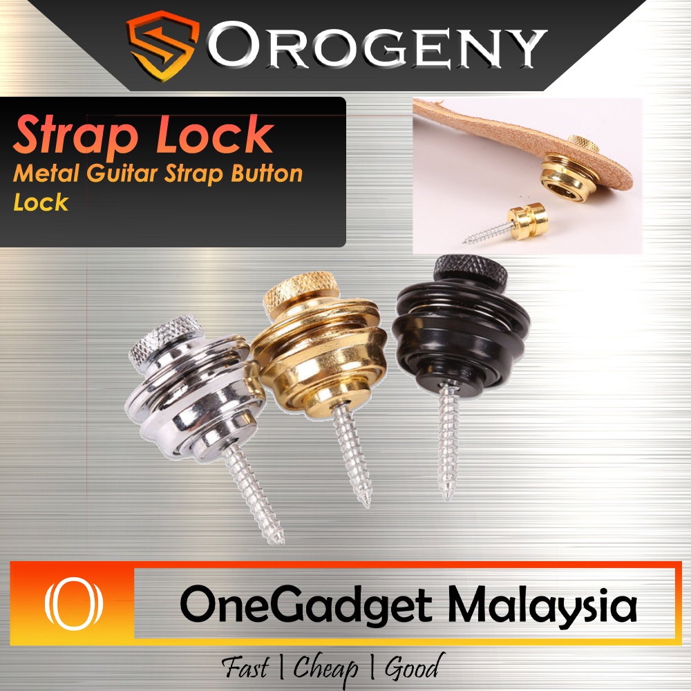 Orogeny 1pc Metal guitar strap button strap fixing pin with fixing screw guitar strap lock knob with lock