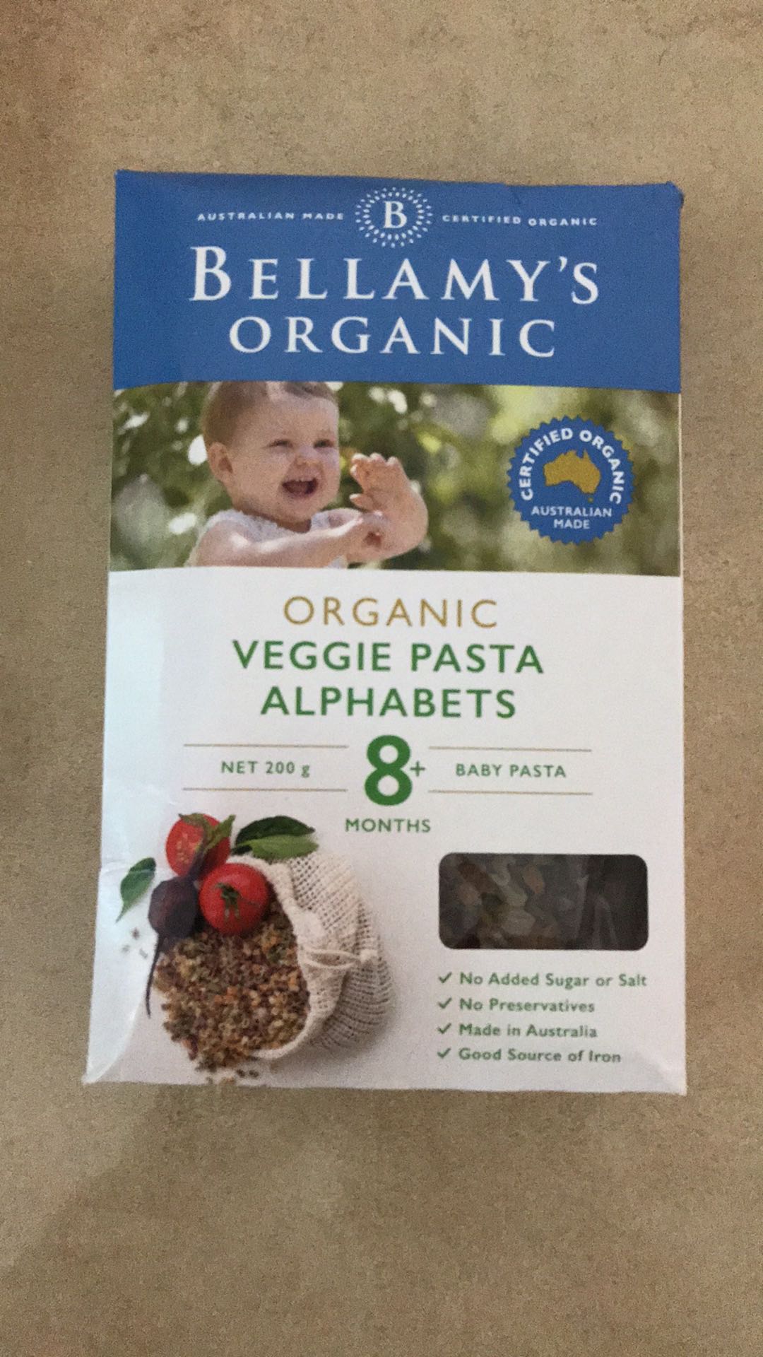 Bellamy S Organic Vegie Alphabet Pasta Shopee Malaysia