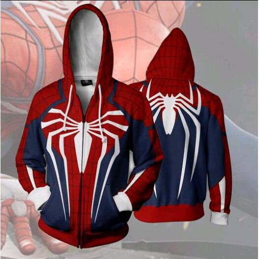 spider man zipper hoodie