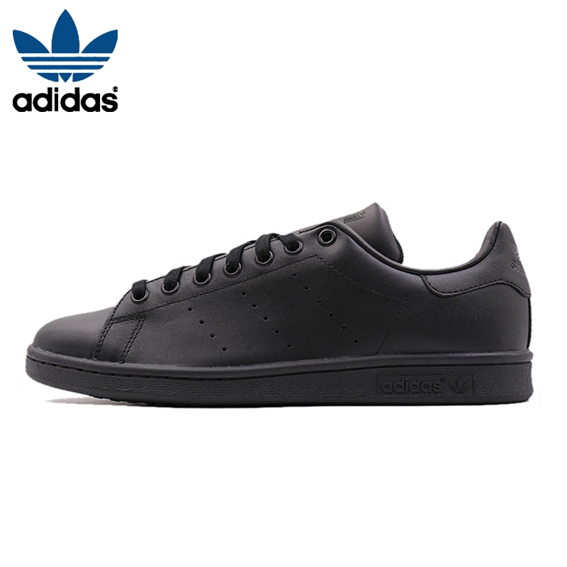 black adidas leather shoes